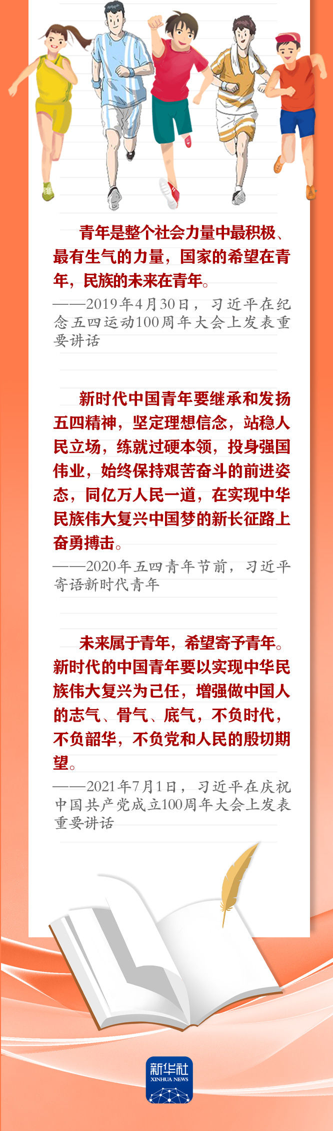 手繪長(zhǎng)卷 | 共青團(tuán)員們，總書記這些話要牢記